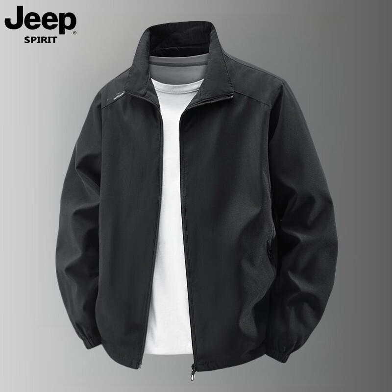 

JEEP SPIRIT Men s Stand-Collar Thin Casual Sports Jacket 2XL