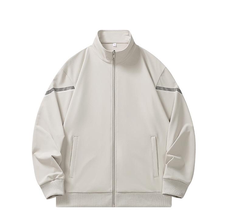 Men's Spring/Autumn Stand-Up Collar Sports Suit: Long Sleeve Running Top & Tapered Leg Pants