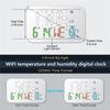 Tuya Wifi Clock Calendar Intelligent Thermometer Hygrometer With Digital LED Display Support WIFI Auto-Calibration