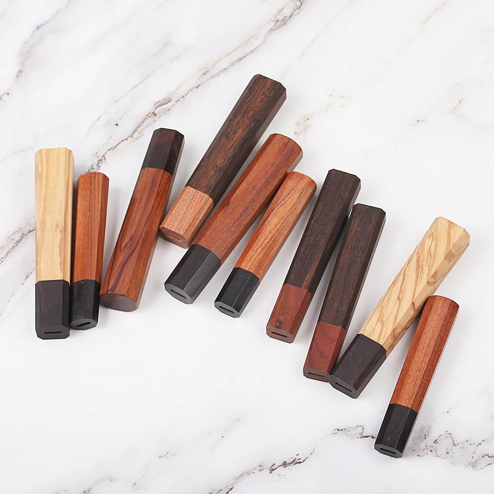 1piece Japanese Classic Octagonal Knife Handle for DIY Semi-finished Handmade Damascus Steel Knife Material Kitchen Knife Handle