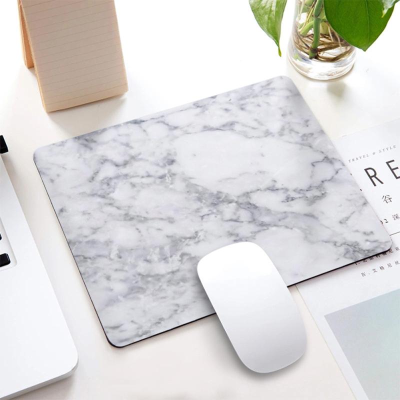 22cm*18cm*0.3cm Mouse Pad Rubber + Cloth Marble Pattern Non-slip Game Pad