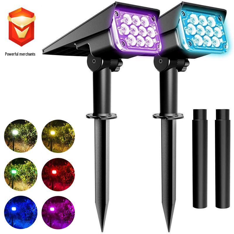

Светодиодный солнечный газонный светильник - Водонепроницаемый садовый колышек для ландшафтного дизайна на открытом воздухе 20 LED Beads White Light - 6000K
