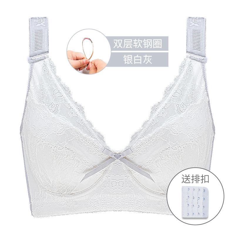 Large size underwear, double breasts adjusted gathering bra, sexy fat MM large bra.
