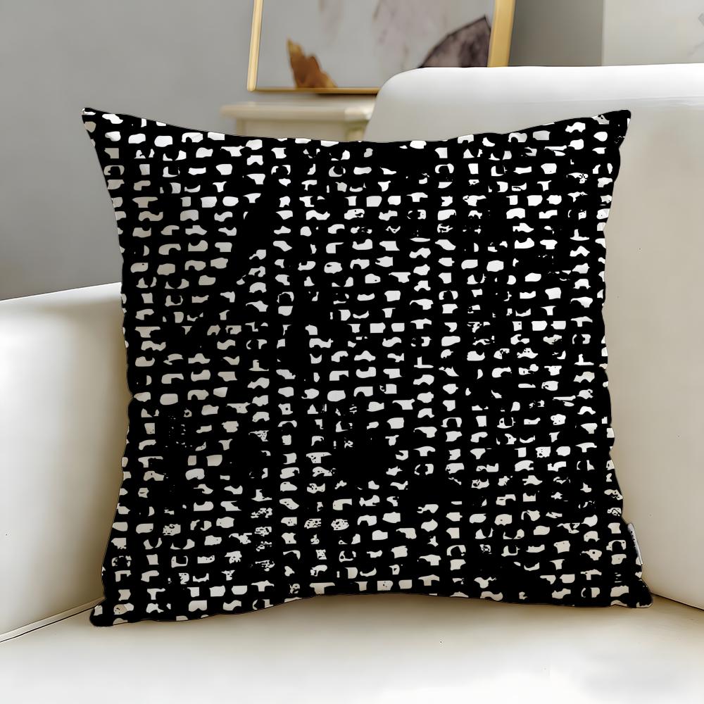 Classic Art Modern Geometric Style Cushion Cover Soft  EasyWash Pillow Case  Versatile for Couch Bed Travel and Office