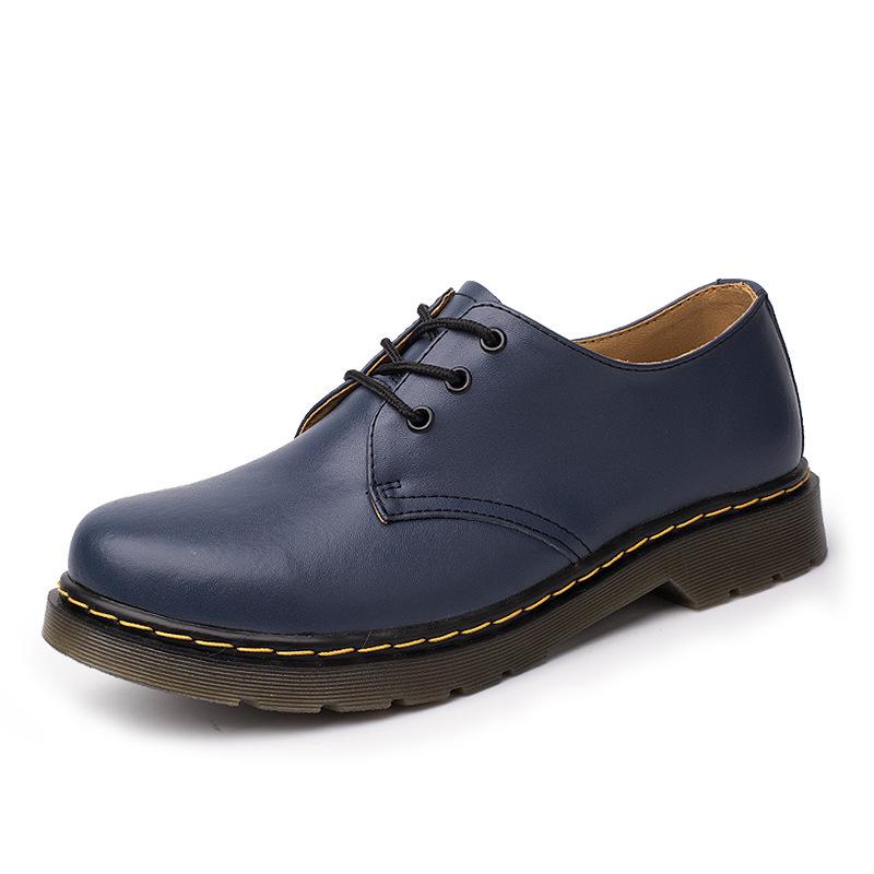 Plus Size 1461 Low-Top Martin Boots: Comfortable Leather Casual Flat-Bottom Work Shoes, British Style.