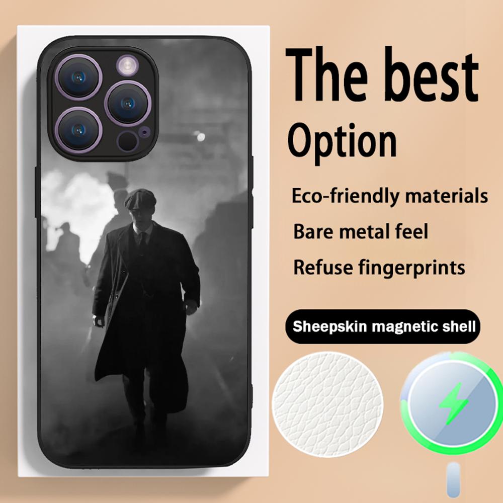 Peaky Blinders Immortal Man poster Phone Case For iPhone 16 15 14 13 12 11 Plus Pro Max High-end Luxury Magsafe Sheepskin