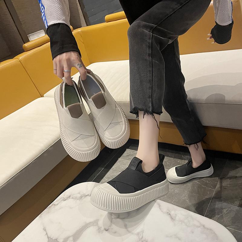 Flygende vevde pustende dukkesko dame nye muffinsbunn mesh pustende fritidssko brødsko