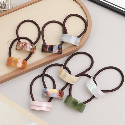 Korean Acetate Irregular Hair Ties Fashion Elastic Hair Bands Scrunchies Headbands For Women Ponytail Tie Ropes Hair Accessories