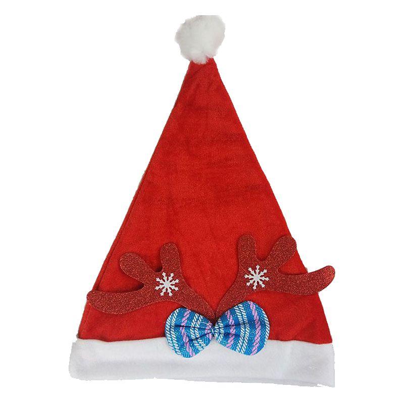 Charming Christmas Led Hat For Adults And Kids Featuring Cartoon Antlers And Velvet Finish