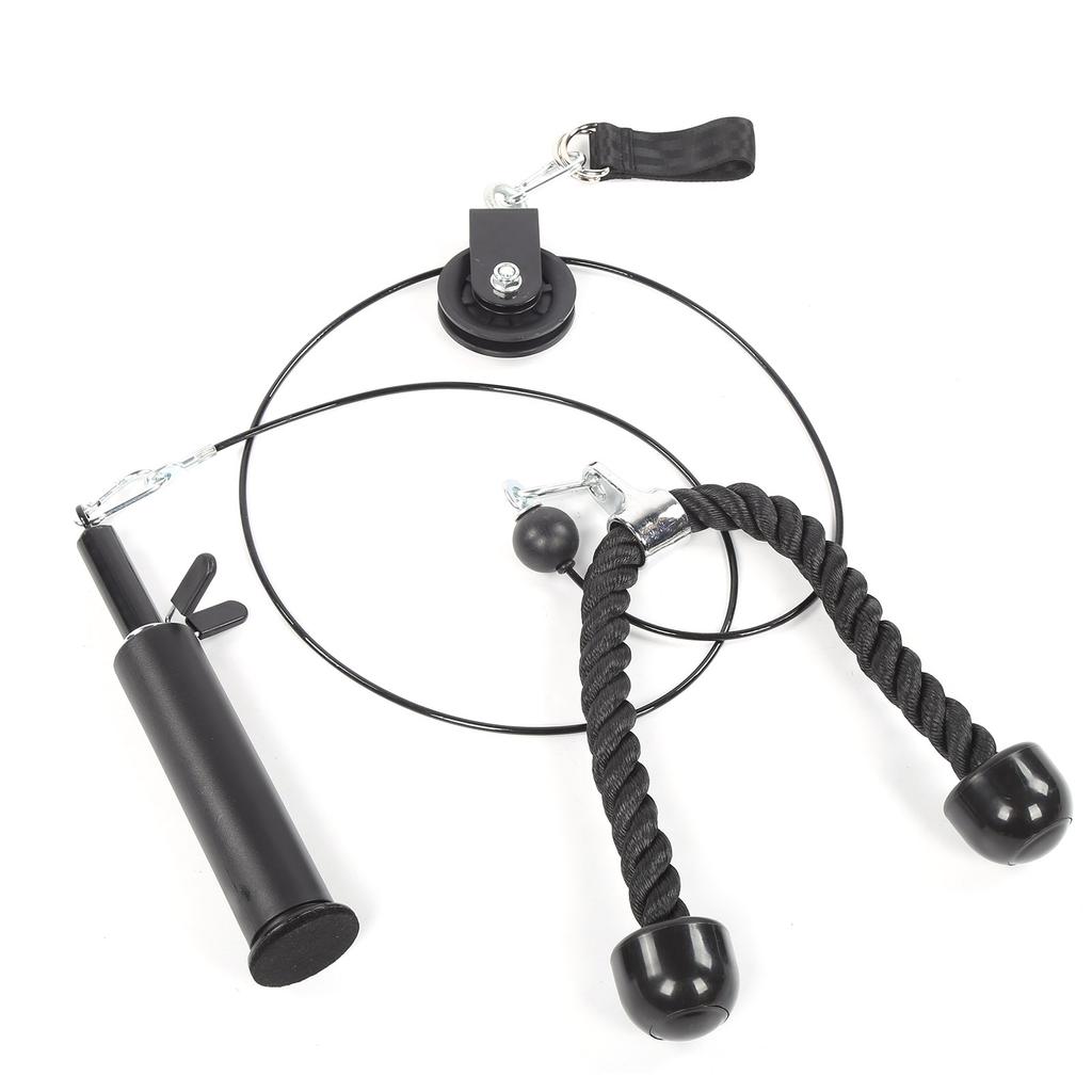 DIY Fitness Equipment Set Pulley Double End Pull Strap Arm Power Triceps Strength Training