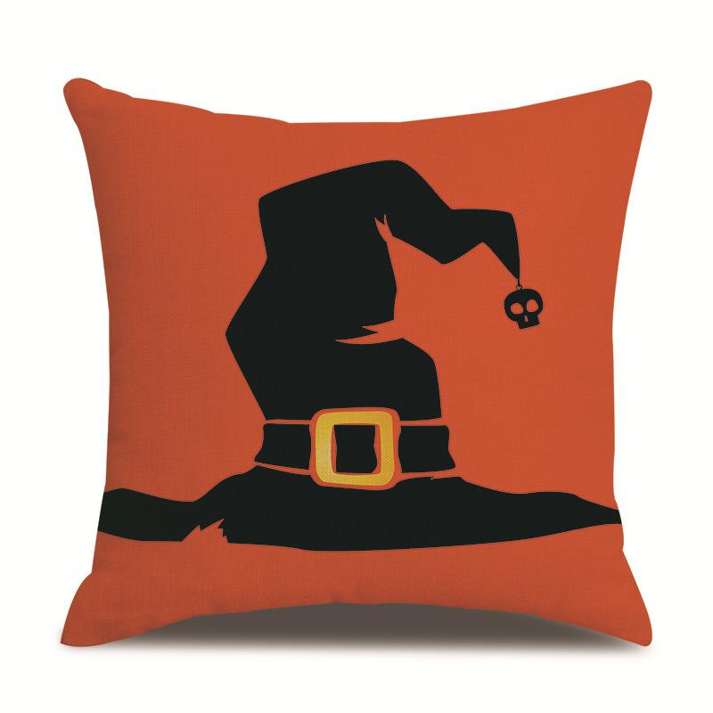 Halloween Linen Pillow Cover Printed Pillow Cover