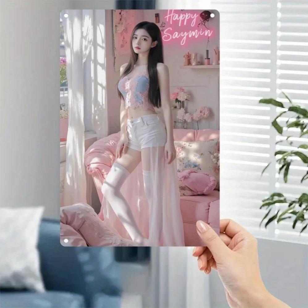 KPop Винтажная металлическая настенная табличка Ретро металлический плакат Персонажи KDrama Настенное украшение 20x30cm