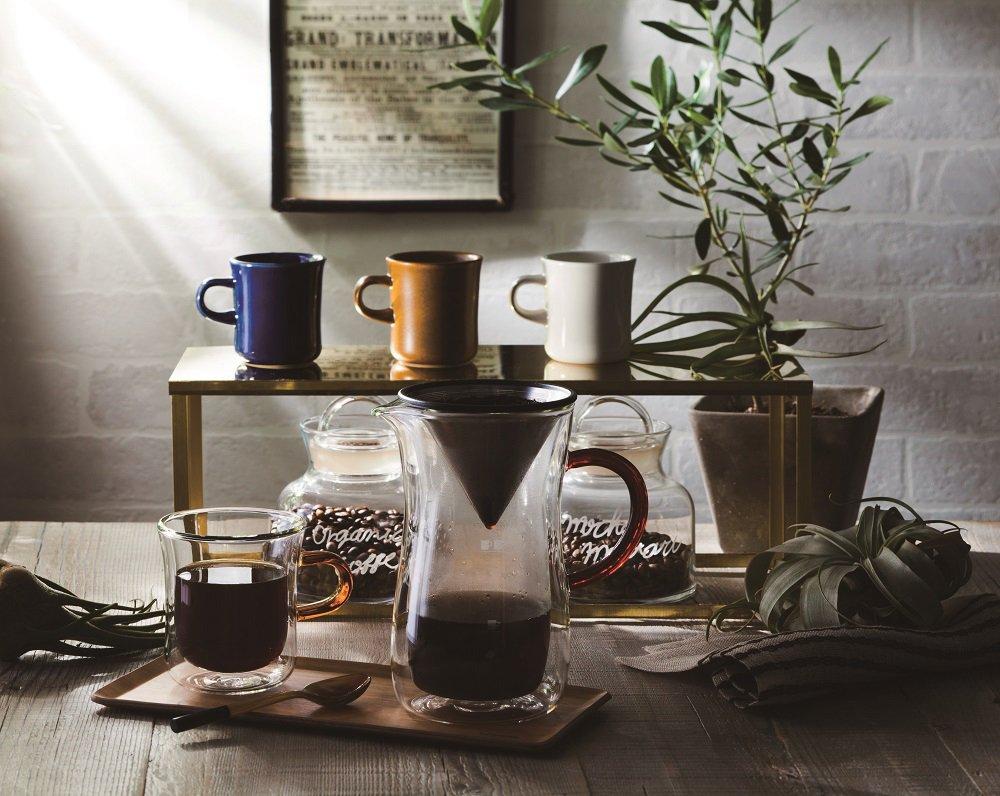 Bonmac Bonmac Dubbelväggig Kaffekaraff Set 700ml Karaff Diameter 9.9 x Höjd 17.5cm, Filter Diameter 9.8 x Höjd 7.9cm, Hållare Diameter 9.5 x