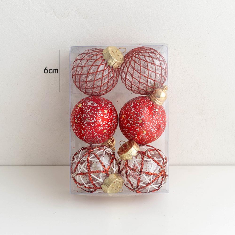 

Plastic Christmas Balls Multicolor Navidad Christmas Tree Pendant Gift Party Decoration Xmas Tree Hanging Decorations Christmas 8cm красный