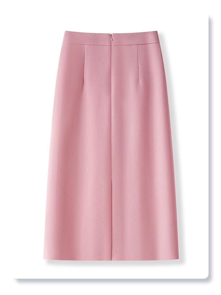 2025 Women's Black Midi High Waist Slimming Bodycon Skirt - New Spring/Summer Design