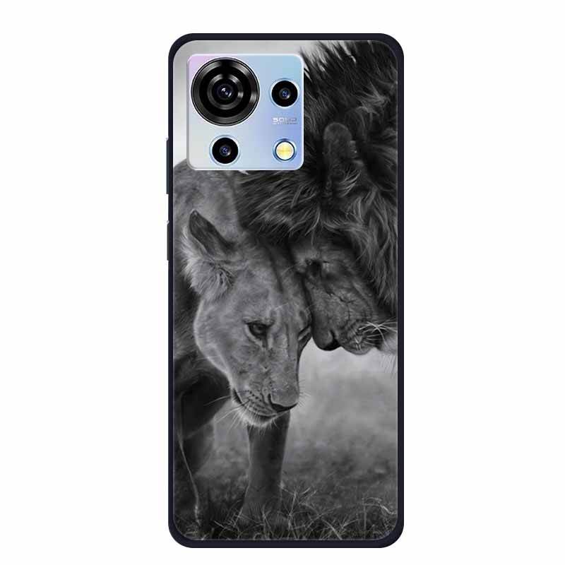 For ZTE V50 Vita Phone Case TPU Soft Back Cover Cartoon Luxury Silicone Phone Cases for ZTE Blade V40 V 40 50 Vita Animal Funda