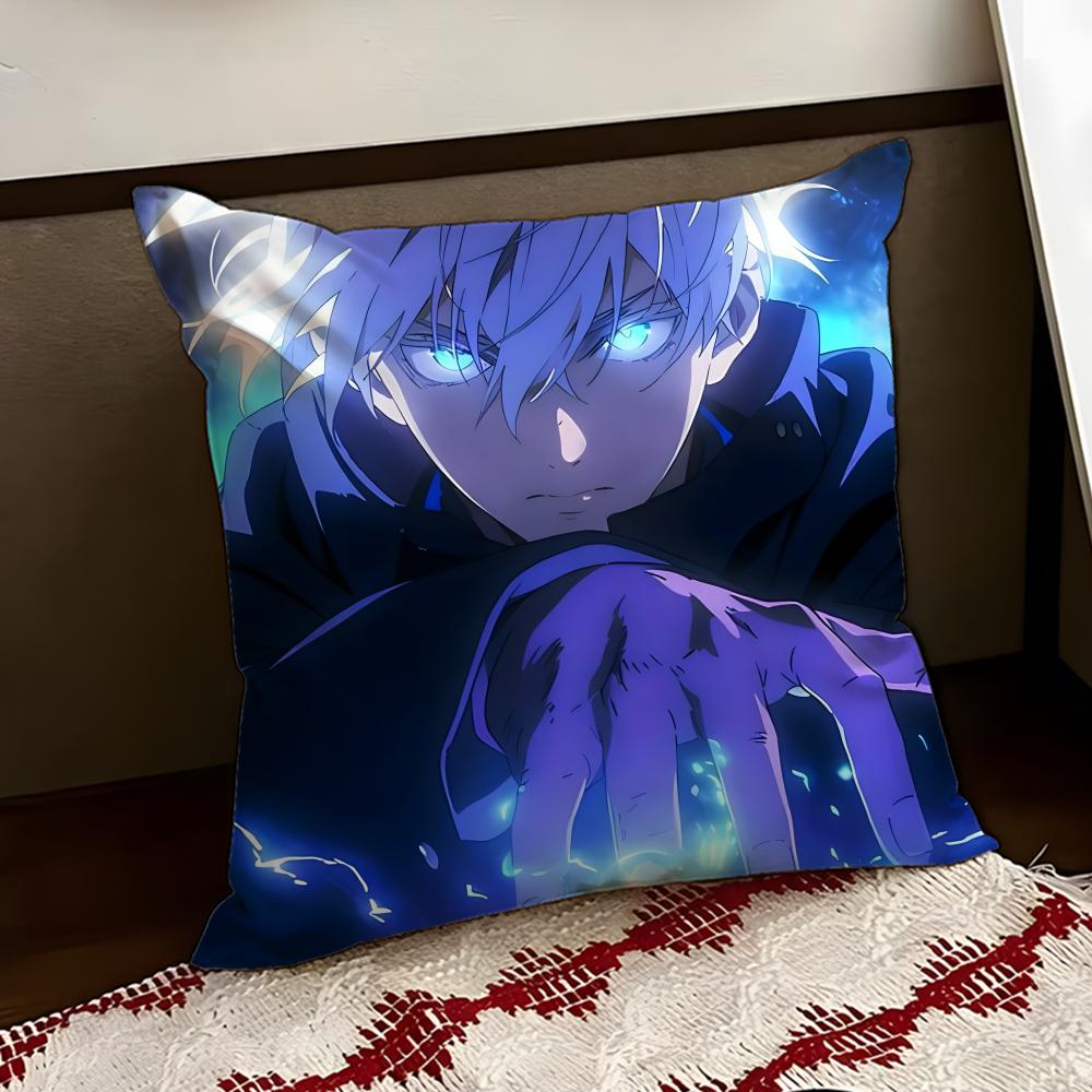 JJujutsu anime KKaisen Cushion Cover Reversible Soft Durable Pillow Cover Home  Car MultiScene Use for Daily Comfort