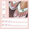 Chic French Diamond Flash Toenail Art: Sweet & Cool Fake Nails for Feet