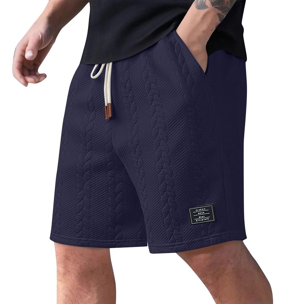 Men's Summer Casual Shorts Men's Fashion Sports Textured Shorts