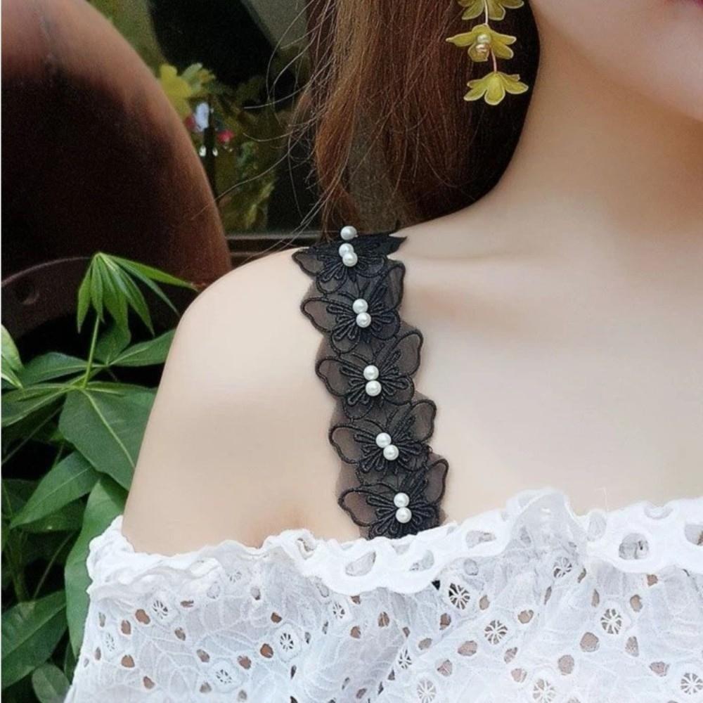 Sexy Anti-slip Lace Bra Strap Elastic Butterfly Flower Shape Shoulder Strap Adjustable Floral Bra Straps Bridal Wedding Party