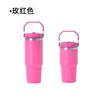 20oz 30oz doppelwandiger vakuumisolierter Edelstahl-Reisebecher mit Griff, Strohhalm, für Auto, Outdoor, Büro