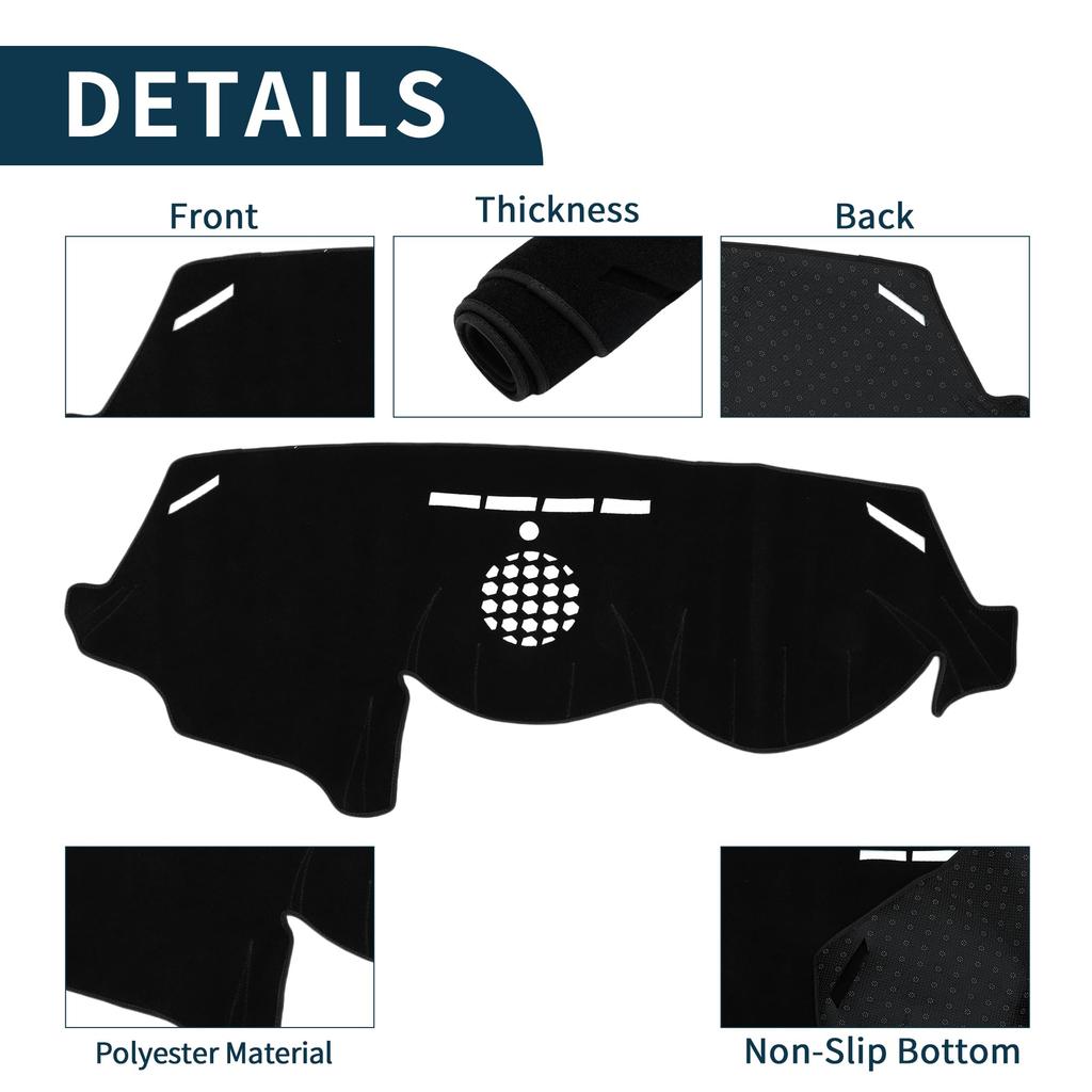 TUCKBOLD BMW 6 Series Dashboard Dashboard Protective Interior Custom Sun Black Mat, Cover, Mat, Decor, Parts, Accessories, Protection, Anti-Glare,