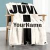 Juventus Customize Your Name Blanket Cozy Personalized Blanket Warmthful Decor Versatile for Chair Office Chair Office Picnics Ideal for All Seasons