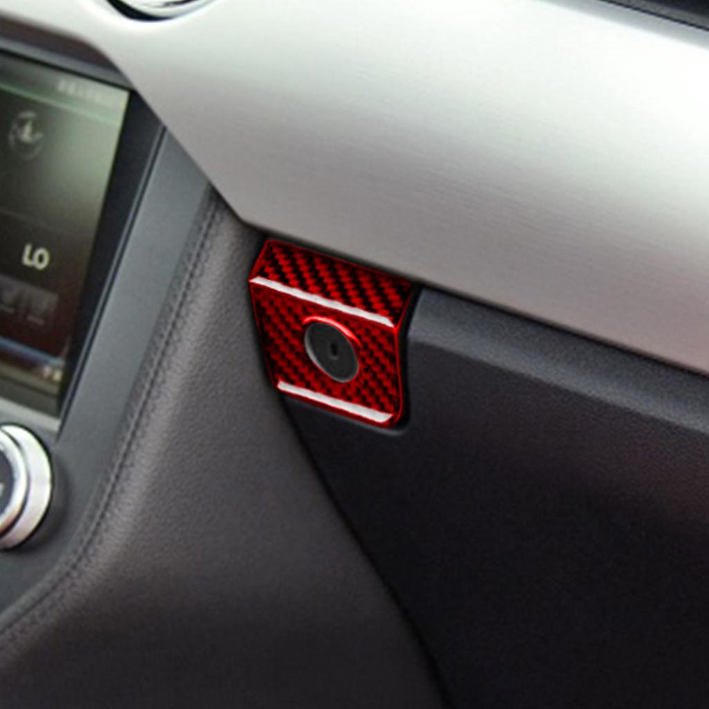 

Настоящие Мягкие Накладки Панели Переключателей и Накладка на Ящик для Хранения Пассажира из Углеродного Волокна для Ford Mustang GT 2015-2025