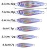 5 Pieces Boxed Artificial Hard Bait Lead Fish Jigs with Blood Groove Hooks for Bass & Trout Ocean Boat Fishing Slow Jigging