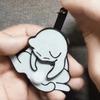 Anime Keychain Creative Pull Play Egg Cat Keychain Pendant Funny Rotatable Acrylic Bag Pendant Women Keyring Purse Car Keychain