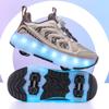 Children's Shoes Four-wheel Boys' Luminous Shoes Removable Girls' Student Sports Shoes Luminous