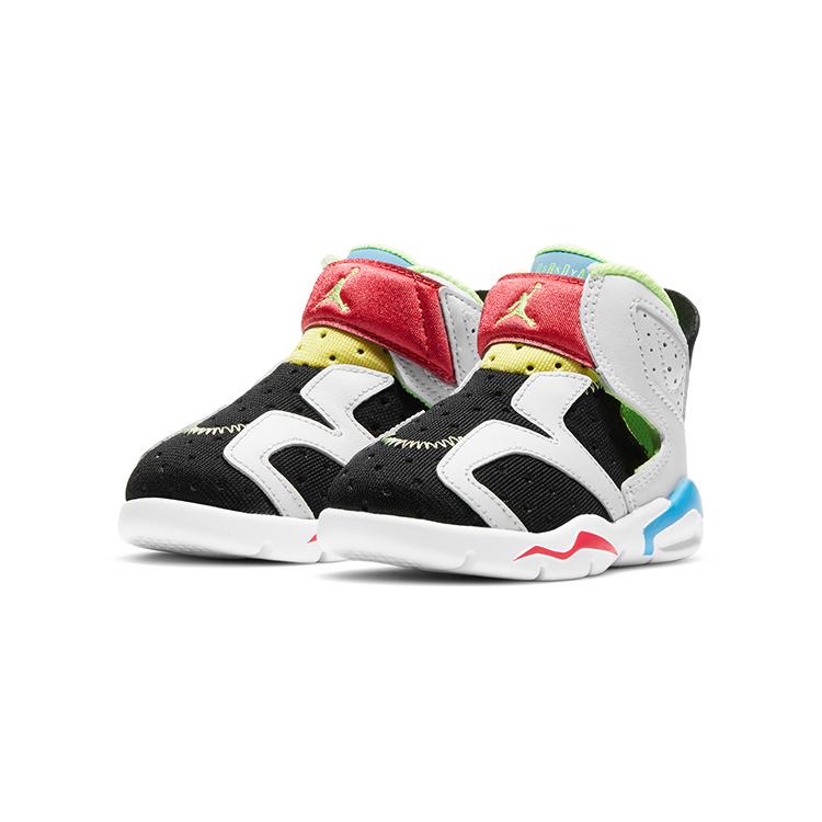 Jordan Air Jordan 6 Retro Little Fle Mid top Toddler Shoes White Blue Red Infant And Toddler CT4417-103