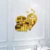 3D Acrylic Wall Stickers Europe Style Hearts Fashion DIY Decals Self-adhesive LOVE Wedding Background Decoration Mirror Ornament