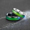 Temperature-Sensitive Color-Changing Stainless Steel Couple Ring - European & American Fashion Jewelry