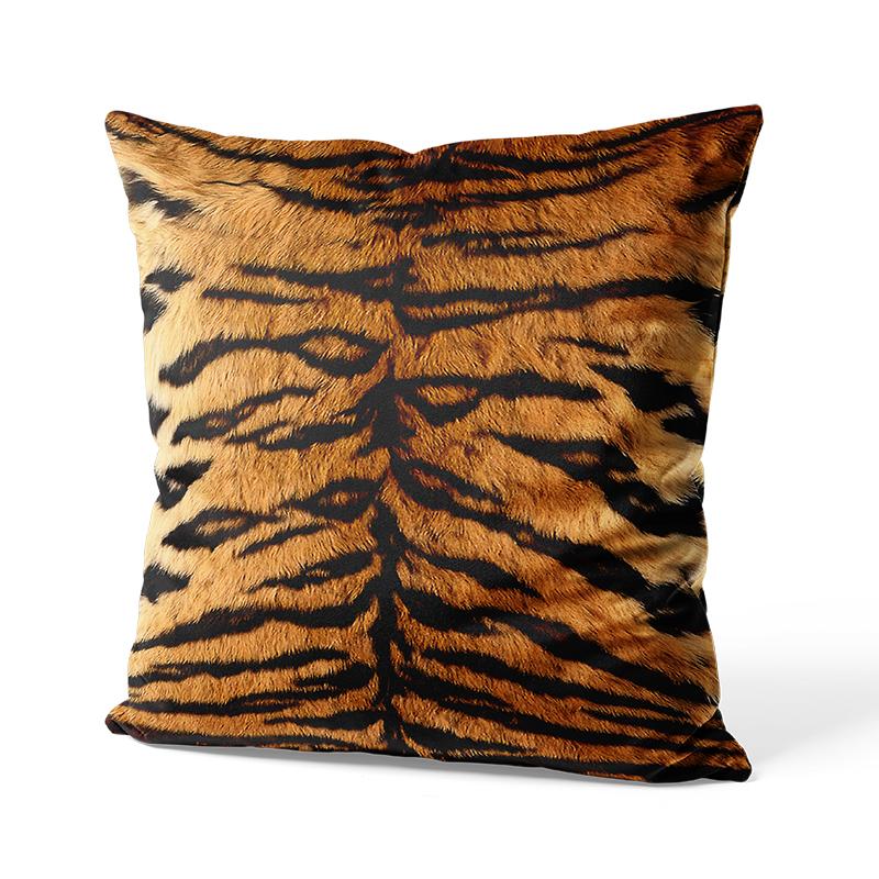 Aertemisi Tiger Fur Print Throw Pillow Cushion Covers Cases Pillowcases 45Cm X 45Cm