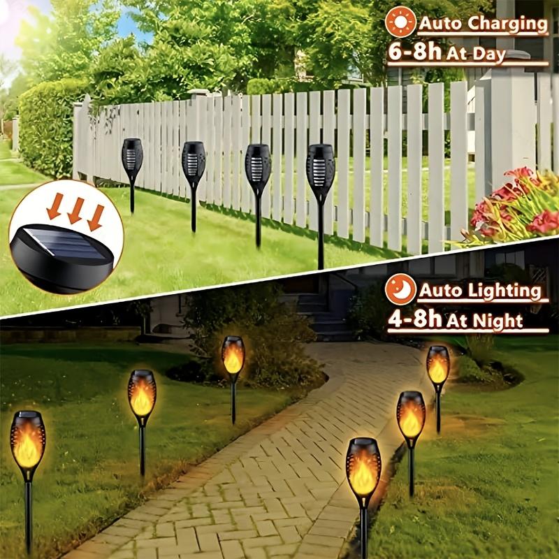 Solar Torch Flame Lamp Garden Flickering Flame Solar Torch Light Waterproof Outdoor Yard Lawn Light for Holiday Party Decoration