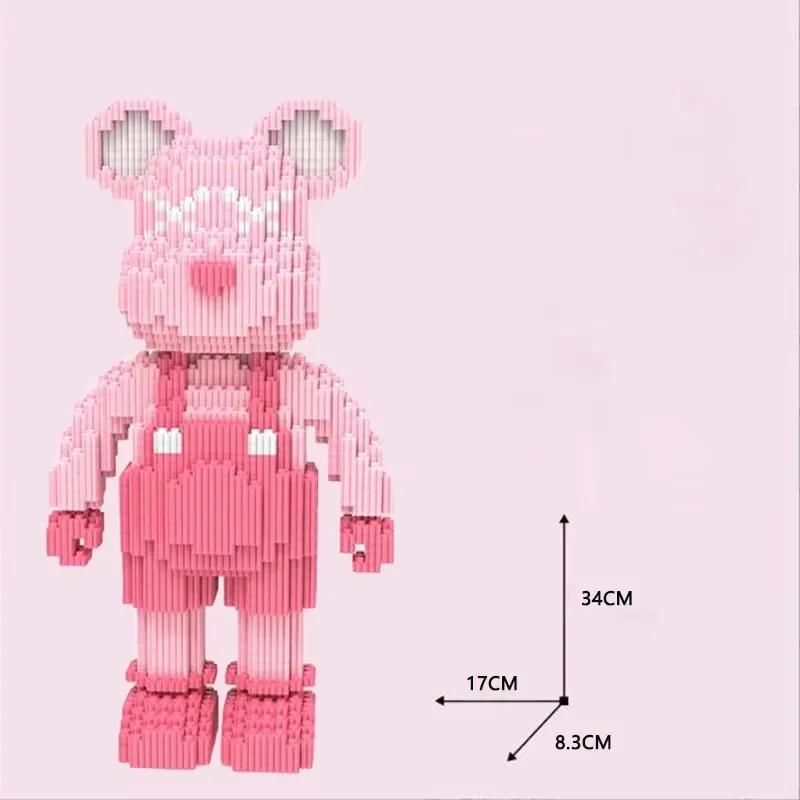 Building Blocks Bear Kids Playthings Cartoon Candy Rabbit Block Micro Bricks Boys Girls Christmas Birthday Present