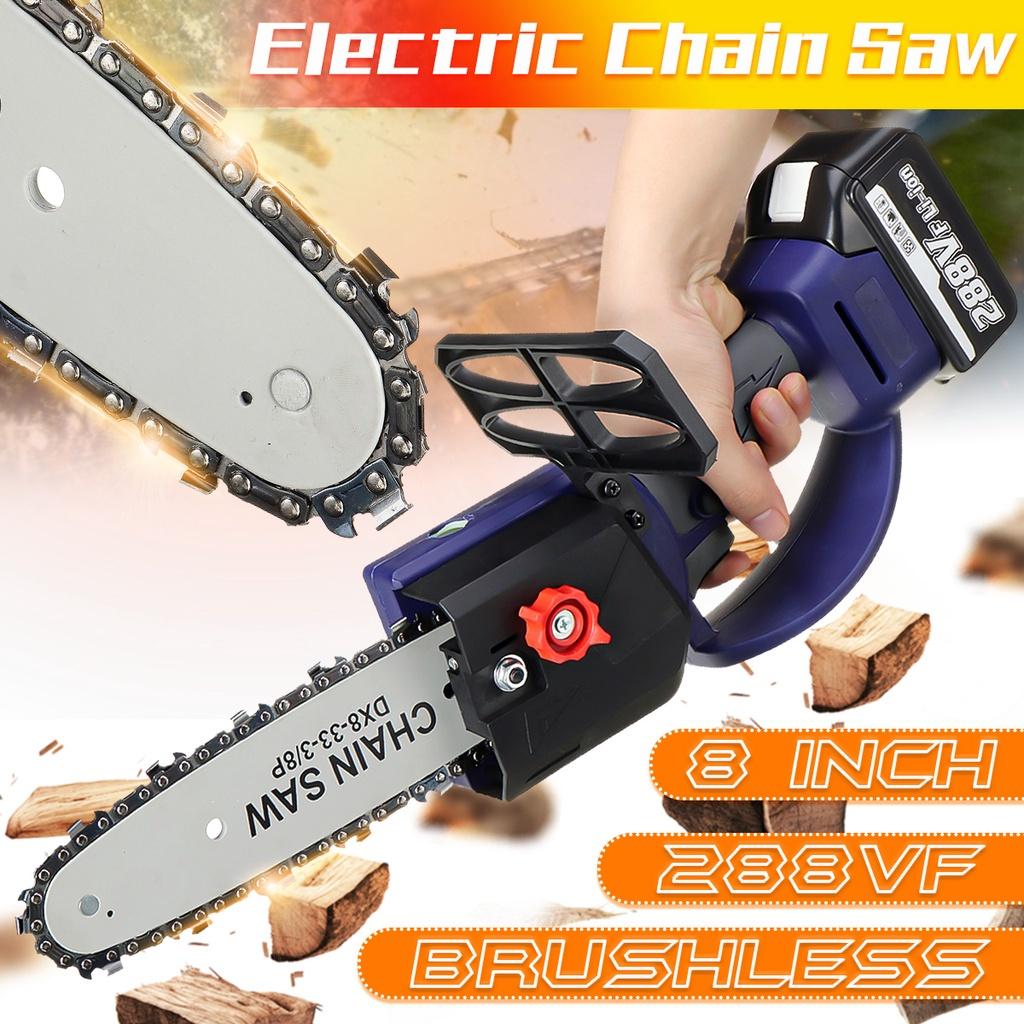 1800W 8 Inch Electric Chain Saw Brushless Chainsaw Cordless Wood Cutter Chain Saw Woodworking Power Tool