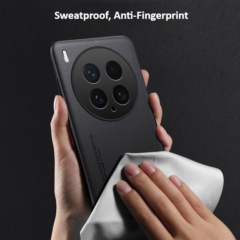 Carbon Fiber PU Leather Cover For VIVO X200Ultra X200 Pro mini X200S Matte Anti-Shock Phone Protection Cases