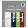 Lined Pad Note #2 Lined Paper for Punching Binder 5g X 90Sheets (140mm X 200mm)