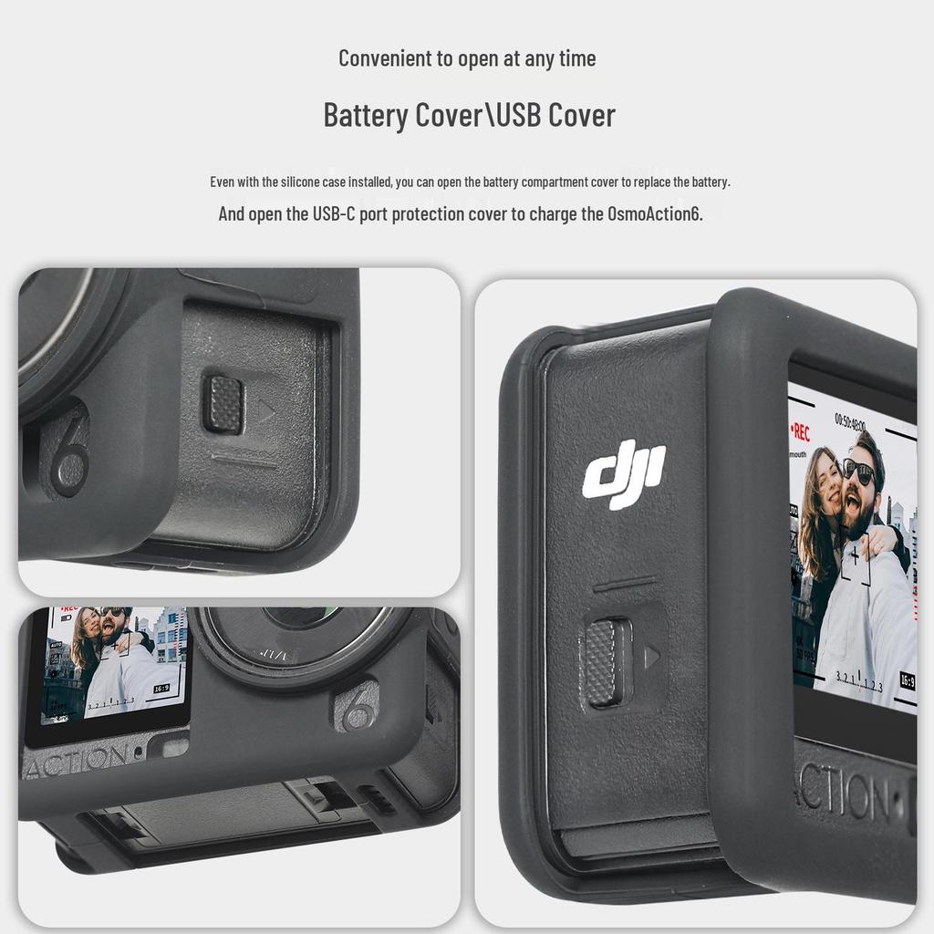 Qiye Silicone Protective Case for DJI Osmo Action 6 - Anti-Scratch, Drop-Proof Cover