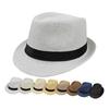 Sombrero Trilby para Adultos Transpirable Estilo Británico Sombrero de Paja Tejida Sombrero para Fiesta de Festival de Adultos Hueco Camping Pesca Sombreros Fedoras