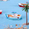 Mikro-Landschaft Ozean Strand Aquarium Landschaft Kleines Boot Dekorationszubehör Modell Miniatur Ornament