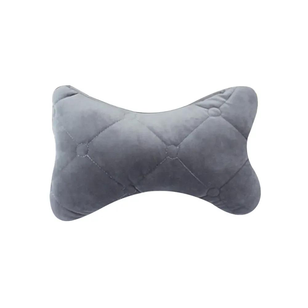 Car Neck Headrest Pillow Memory Foam Car Seat Neck Pillow Breathable Velvet Head Support For Sleep Pillow Neck Rest Cushion серый