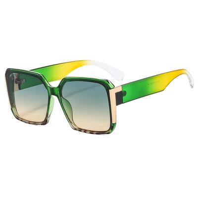 Gafas de Sol Cuadradas Estampado de Leopardo Lujo Retro para Mujer Hombre UV400 Decoración Dorada Diseño de Marca Degradado Modernas
