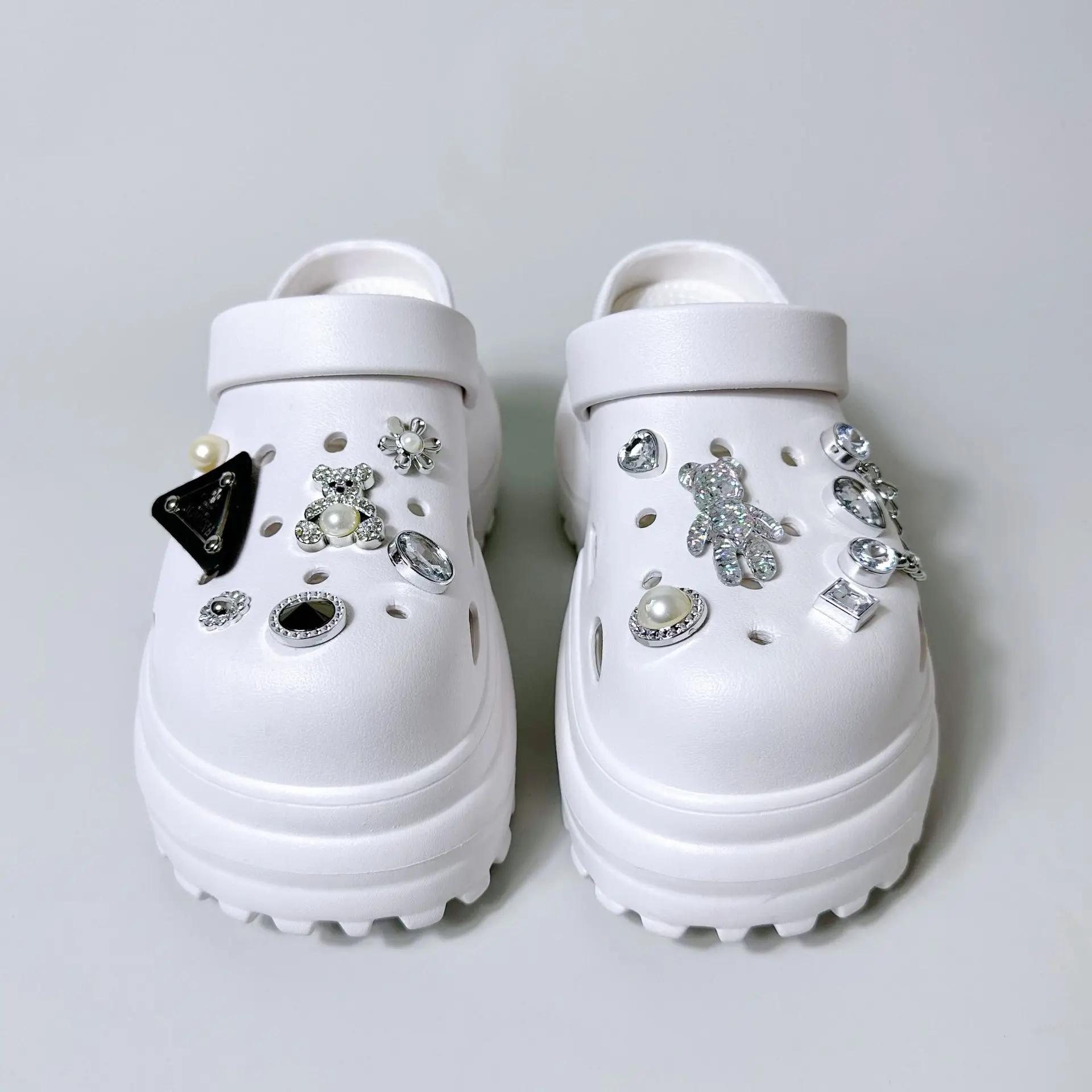 

10CM New Sandals DIY Cute Cartoon Clogs Women s Slippers Summer Beach Sandals 10CM Garden Shoes Students Shoes Girls Shoes 34-35