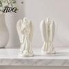 Vintage European Statue 3D Printed Angel Figurine Statue Desk Ornament with Flowing