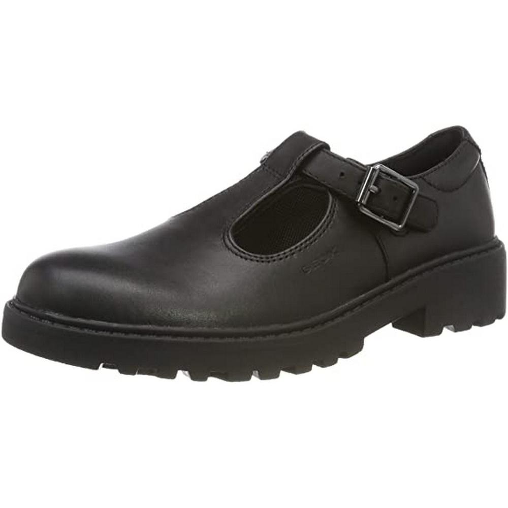 Geox Girls J Casey G. E Leather School Shoe