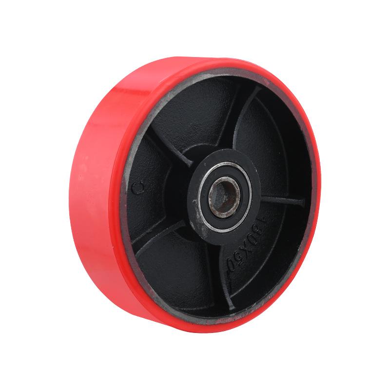 Silent Heavy Duty PU Forklift Wheel with Iron Core for Hand Pallet Trucks