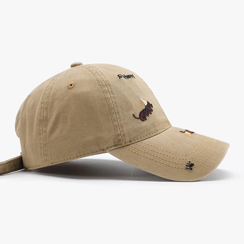 Tierstickerei Baumwoll-Baseballkappe Für Outdoor-Reisen Sonnenschutz